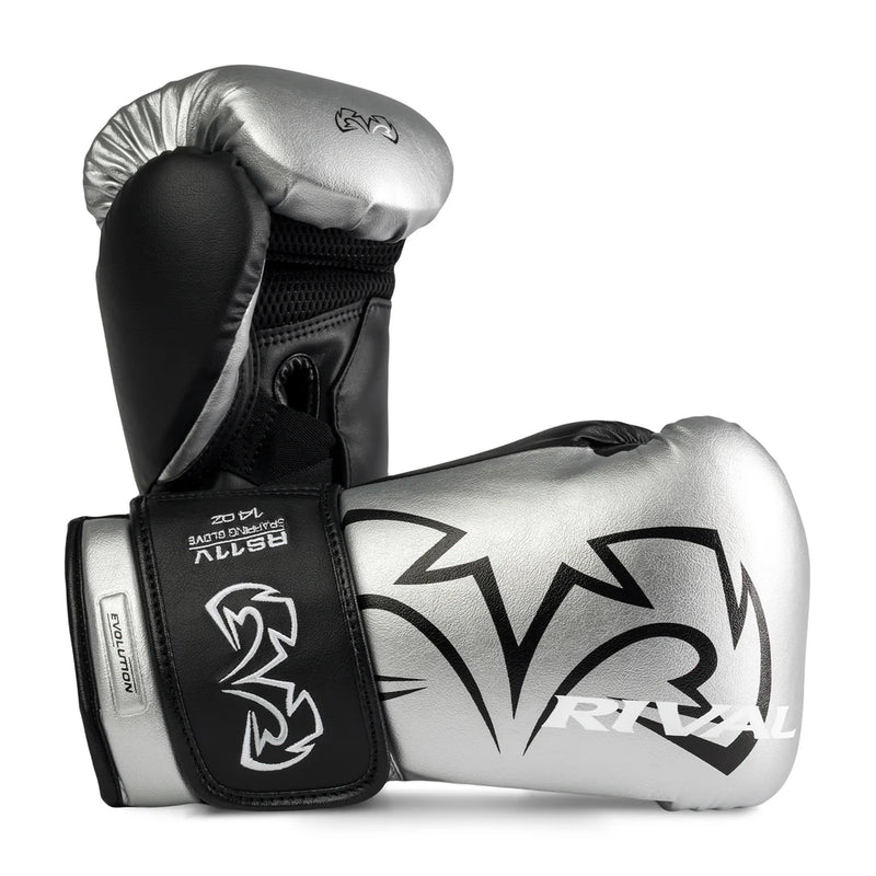 RIVAL RS11V EVOLUTION SPARRING GLOVES - SILVER