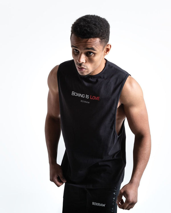 CLASSIC BOXING IS LOVE MUSCLE TANK - BLACK.