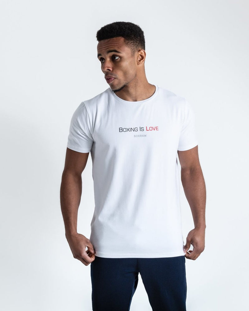 CLASSIC BOXING IS LOVE T-SHIRT - WHITE.