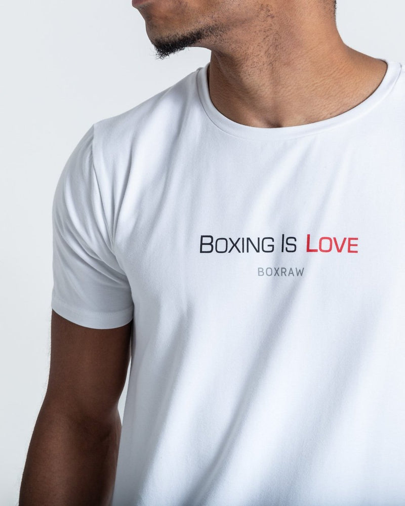 CLASSIC BOXING IS LOVE T-SHIRT - WHITE.