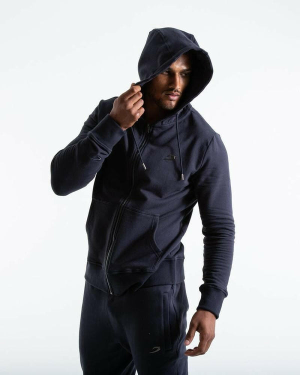 MARCIANO ZIP HOODIE - CHARCOAL.