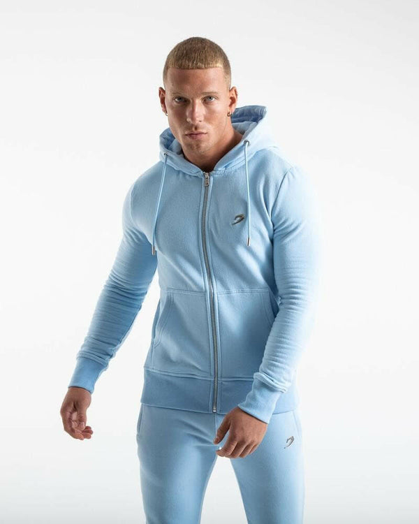 MARCIANO ZIP HOODIE - BABY BLUE.