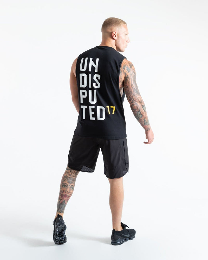 UNDISPUTED17 GRAPHIC MUSCLE TANK BLACK.