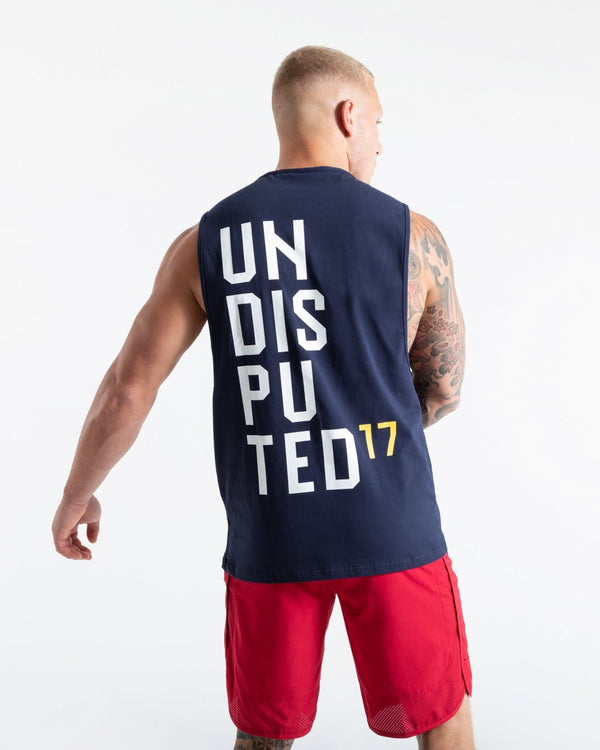 UNDISPUTED17 GRAPHIC MUSCLE TANK NAVY.