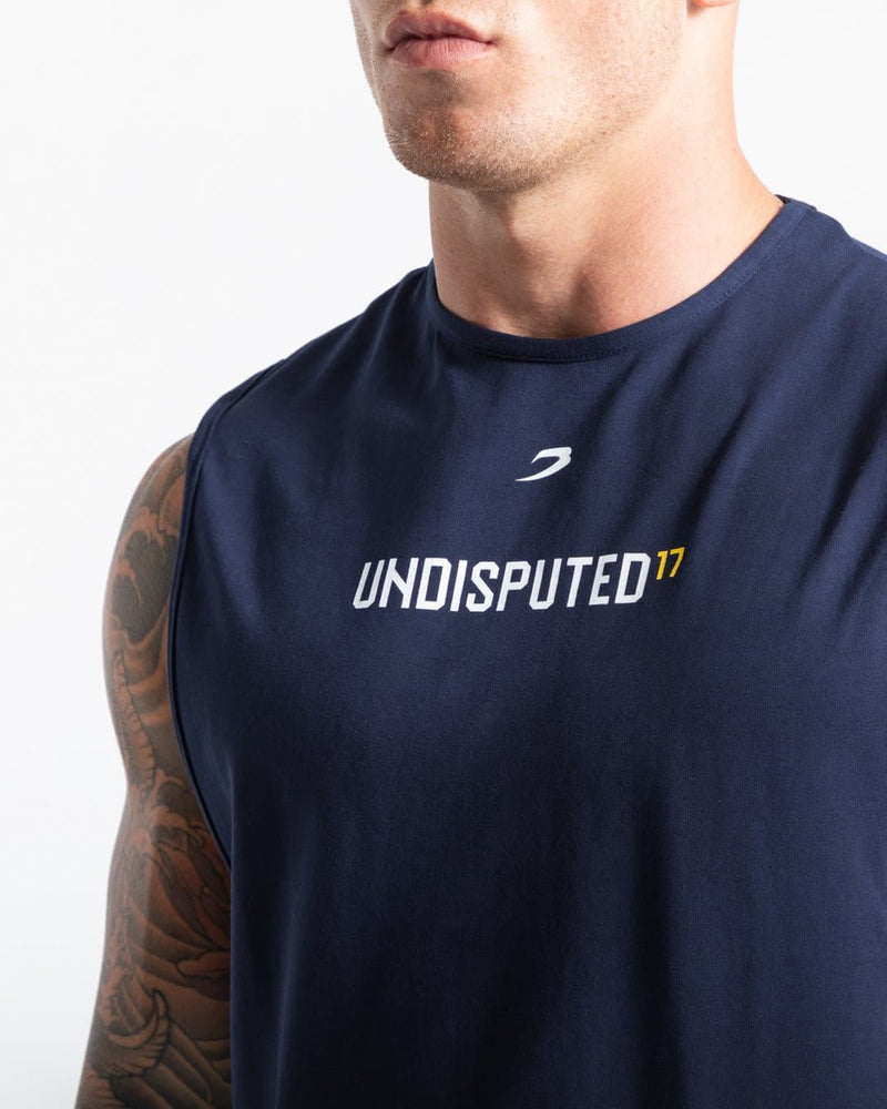 UNDISPUTED17 GRAPHIC MUSCLE TANK NAVY.