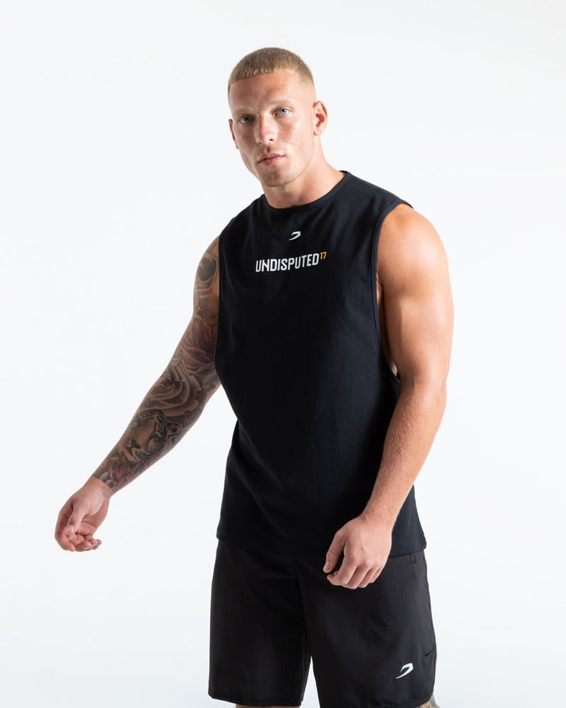 UNDISPUTED17 GRAPHIC MUSCLE TANK BLACK.