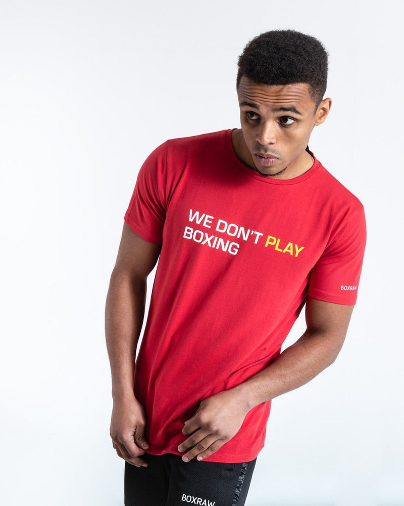 WE DON'T PLAY BOXING T-SHIRT - RED.