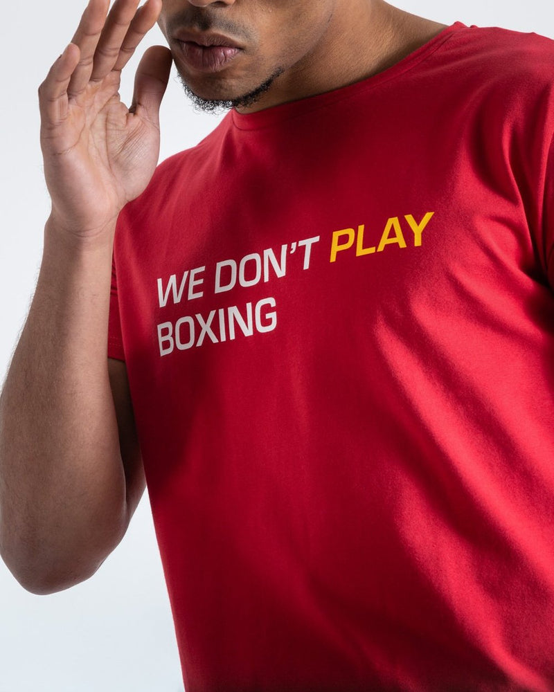 WE DON'T PLAY BOXING T-SHIRT - RED.