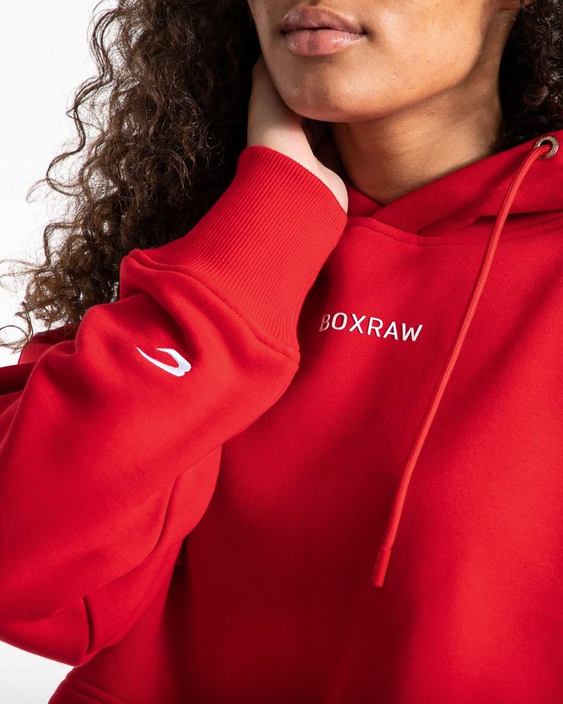 JOHNSON CROPPED HOODIE - RED.