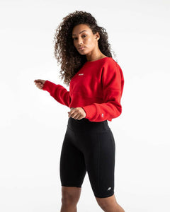 JOHNSON CROPPED SWEATSHIRT - RED