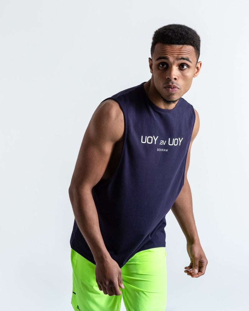 YOU VS. YOU MUSCLE TANK - NAVY.