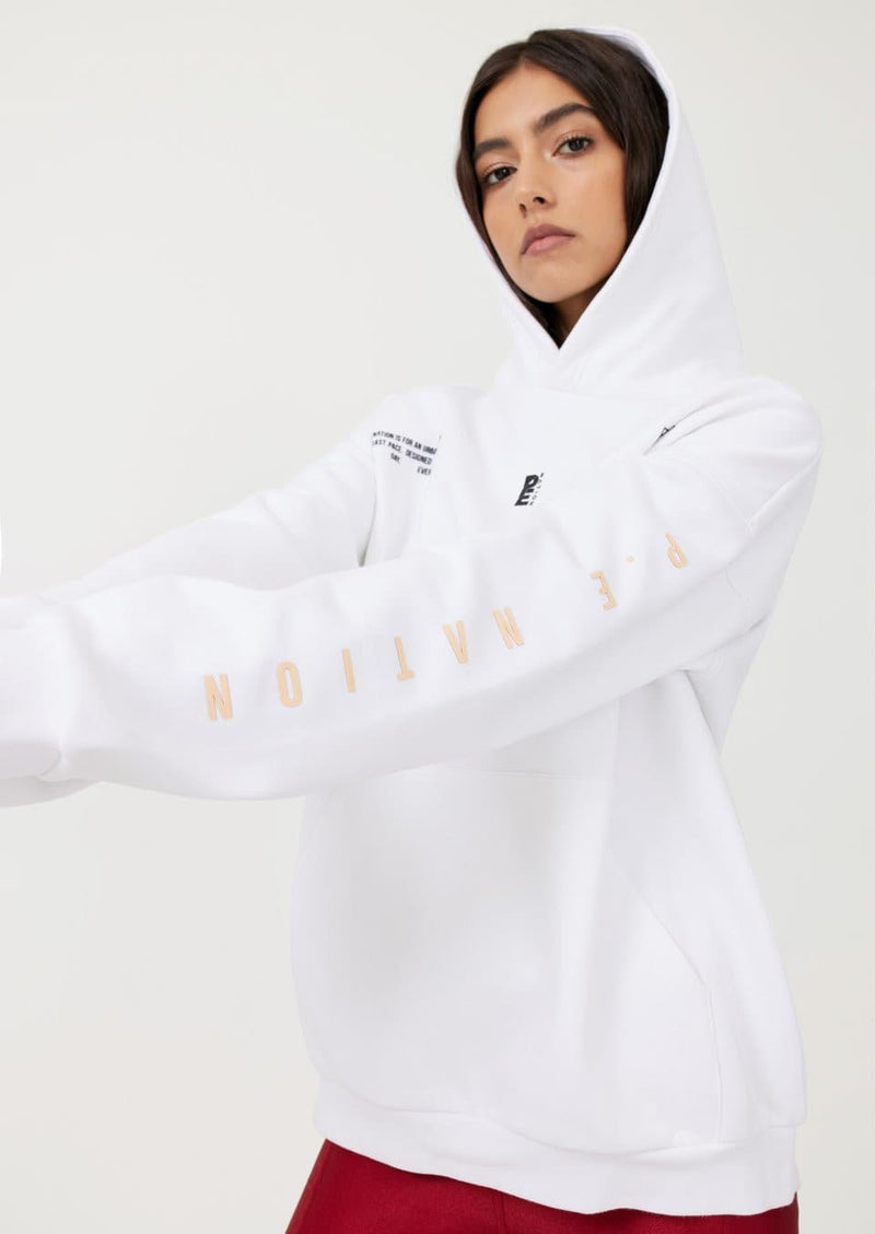 COURTSIDE HOODIE IN WHITE.