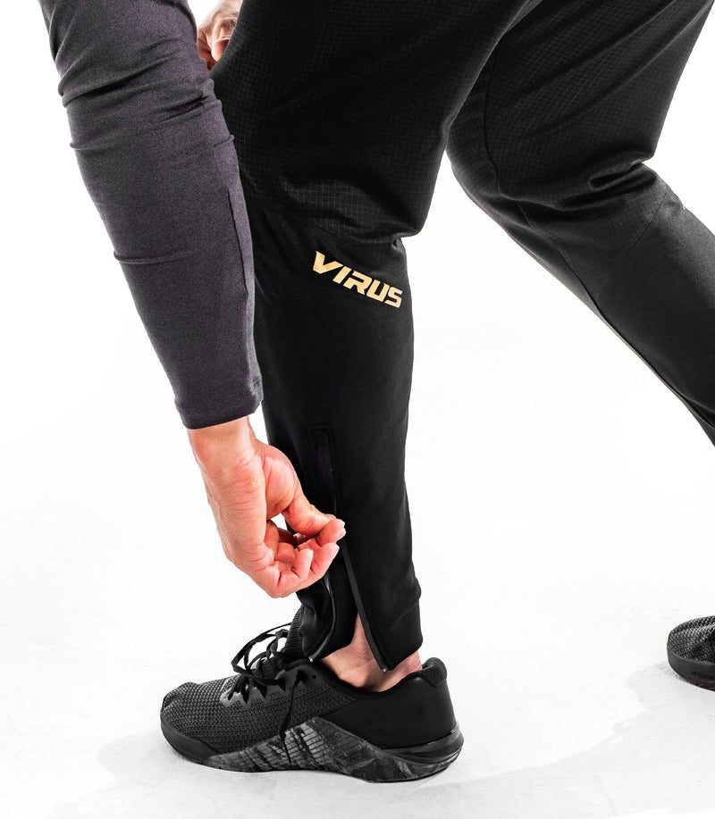 UNISEX KL2 FITTED ACTIVE REVORY PANT - BLACK/GOLD.