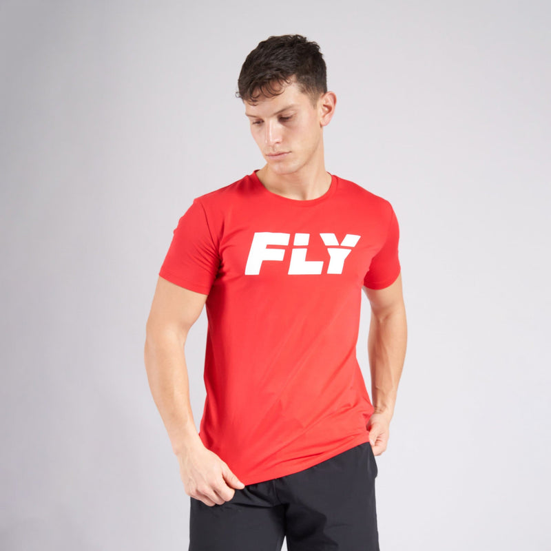 FLY BIG LOGO T - RED.