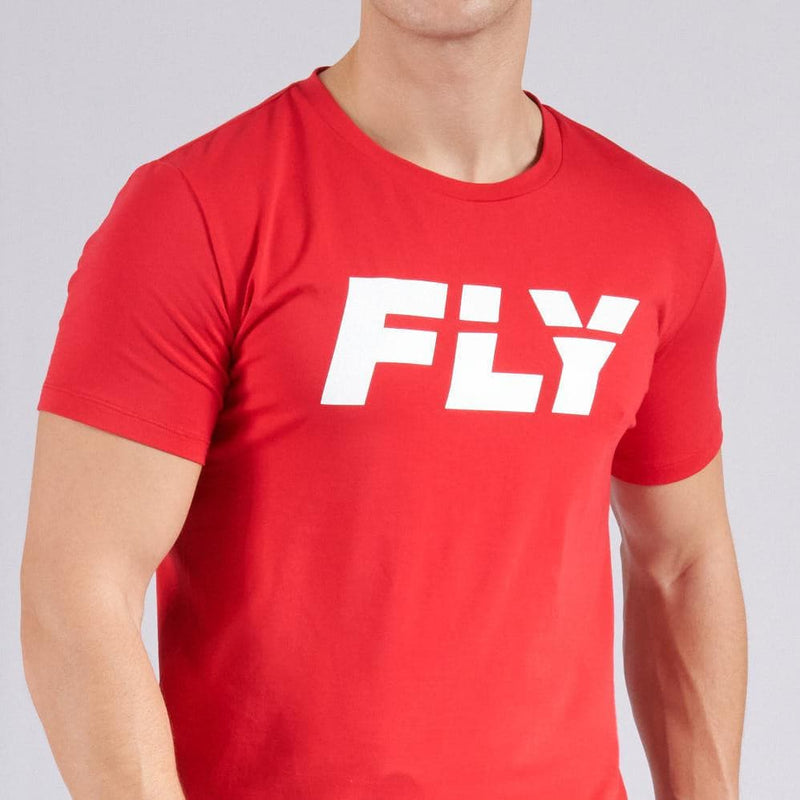 FLY BIG LOGO T - RED.