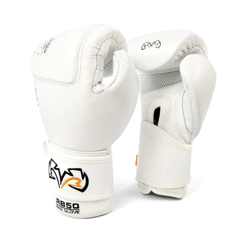 RIVAL RB50 INTELLI-SHOCK COMPACT BAG GLOVES - WHITE.