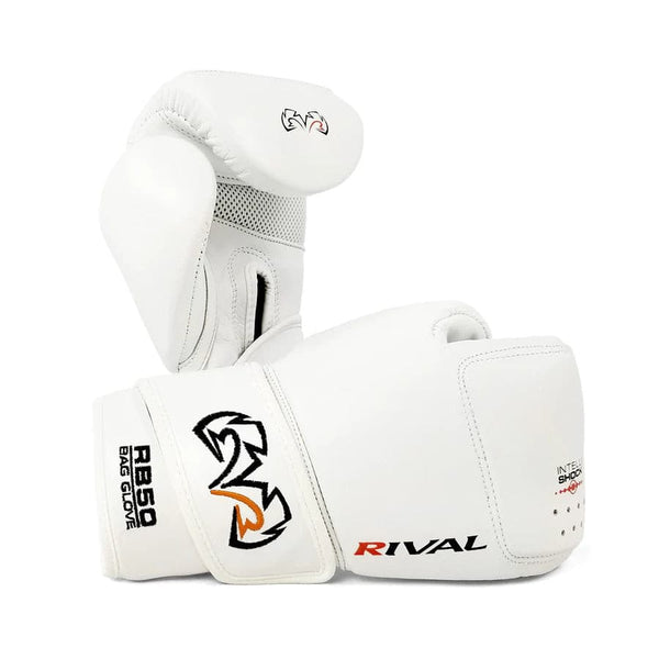 RIVAL RB50 INTELLI-SHOCK COMPACT BAG GLOVES - WHITE