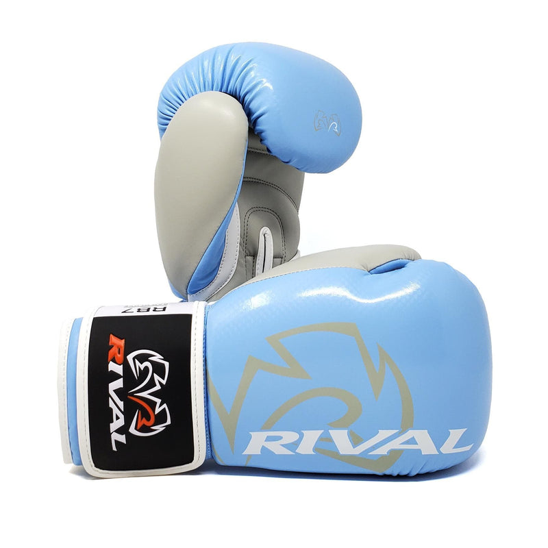 RIVAL RB7 FITNESS PLUS BAG GLOVES - BABY BLUE/GREY.