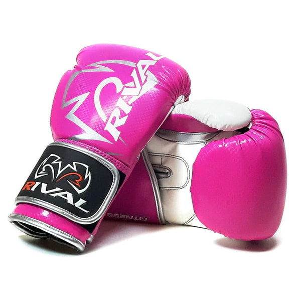 RIVAL RB7 FITNESS PLUS BAG GLOVES - PINK/WHITE.