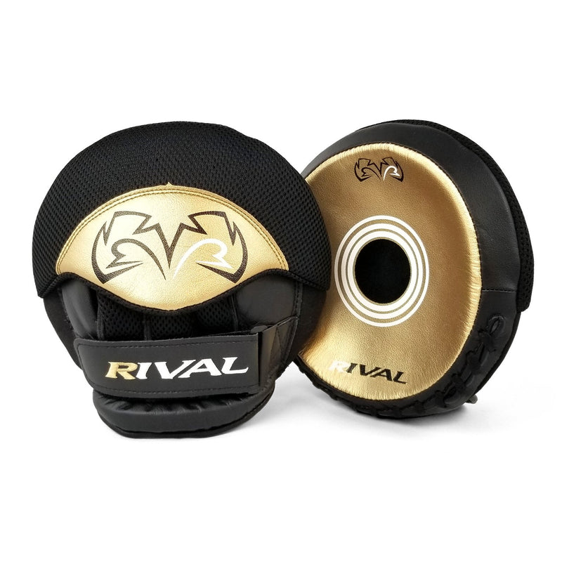 RIVAL RPM5 PARABOLIC PUNCH MITTS - BLACK/GOLD.
