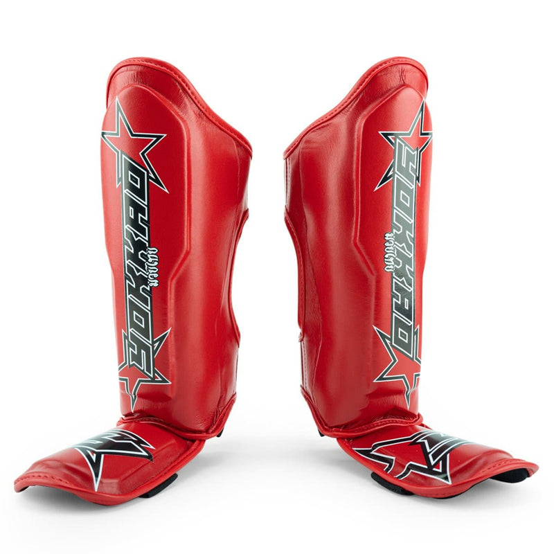 INSTITUTION SHIN GUARDS - RED.