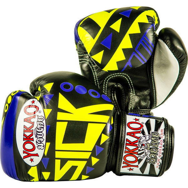 SICK MUAY THAI BOXING GLOVES VIOLET/YELLOW.