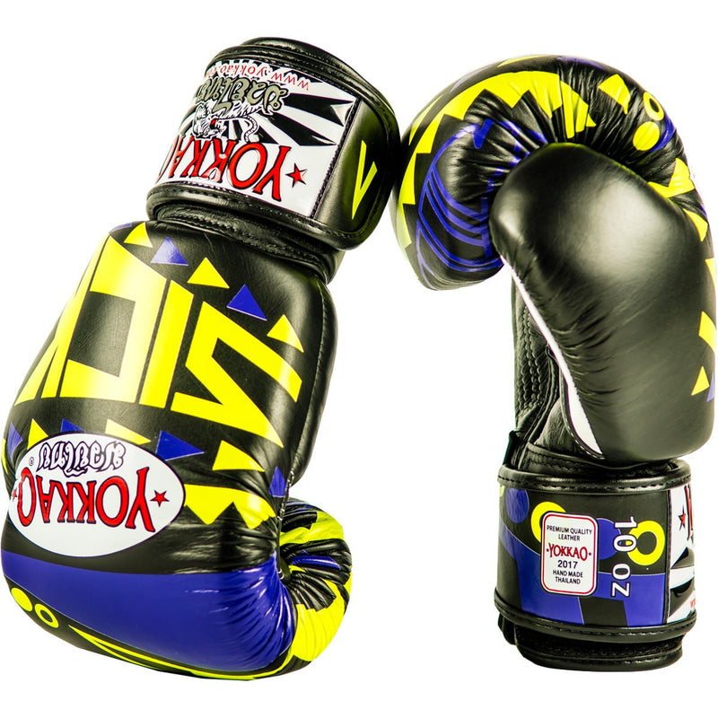 SICK MUAY THAI BOXING GLOVES VIOLET/YELLOW.