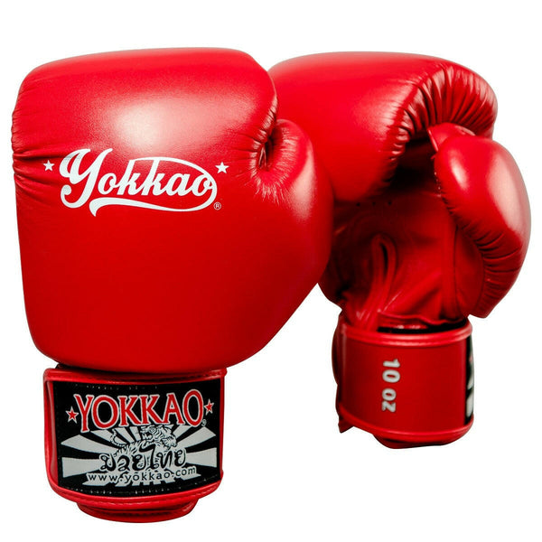 VERTIGO RED MUAY THAI GLOVES.