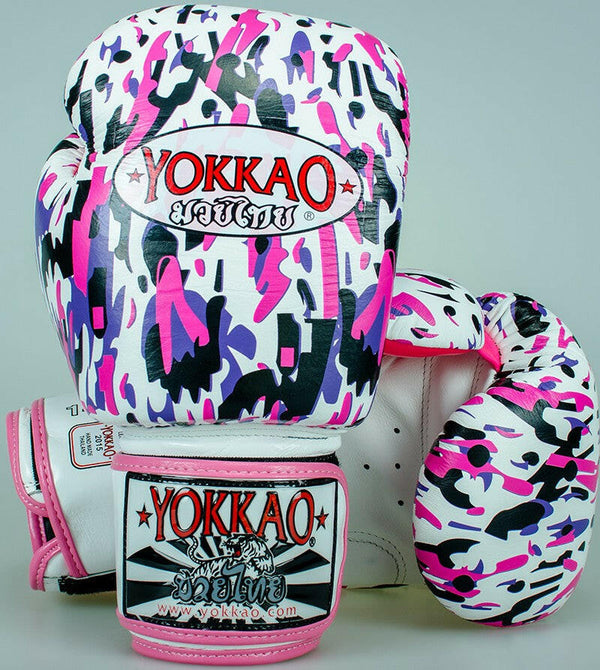 YOKKAO APACHE PINK BOXING GLOVES.